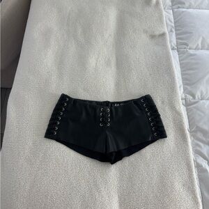 I.AM.GIA Black Faux Leather shorts